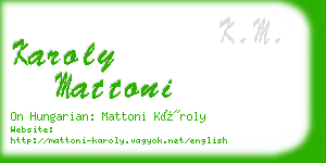 karoly mattoni business card